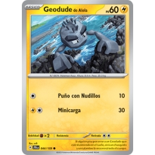 POKEMON JOURNEY TOGETHER CARTA ALOLAN GEODUDE COMA?N