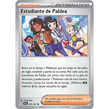 POKEMON DESTINOS DE PALDEA CARTA ESTUDIANTE DE PALDEA POCO COMA?N
