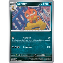 POKEMON DESTINOS DE PALDEA CARTA SCRAFTY POCO COMA?N