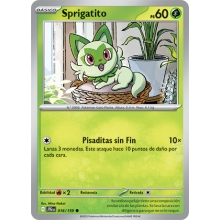 POKEMON AVENTURAS COMPARTIDAS CARTA SPRIGATITO COMA?N