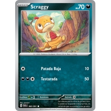 POKEMON DESTINOS DE PALDEA CARTA SCRAGGY COMA?N
