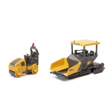 NEWRAY 32226 1:43 VOLVO P6820D ASPHALT PAVERS W VOLVO DD25B ROAD ROLLER