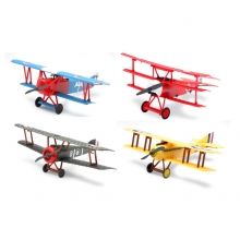 NEWRAY 20227 1:48 CLASSIC BI PLANE MODEL KIT, 4 ASSTD