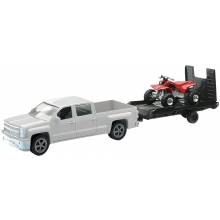 NEWRAY 19535B 1:43 D C CHEVY SILVERADO PICK UP WITH ATV