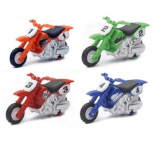 NEWRAY 00417E 1:32 MINI DIRT BIKES, PULL BACK ( 4 ASSTD STYLES )