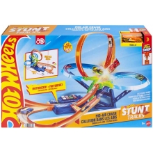 MATTEL JFD12 HOT WHEELS STUNT TRACKS PISTA DE JUGUETE MULTI CHOQUE AREO