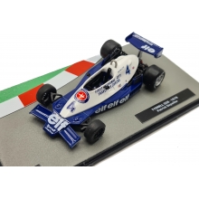 MAGAZINE F1TYRRELL008 ( ABF1M104B ) 1:43 1978 TYRRELL 008 PATRICK DEPAILLER 4 WHITE / BLUE