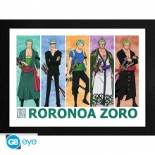 ABYSSE GBYDCO586 ONE PIECE FRAMED PRINT PIRATE HUNTER ZORO 30X40