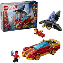 LEGO 76310 MARVEL DEPORTIVO DE IRON MAN Y BLACK PANTHER VS HULK ROJO