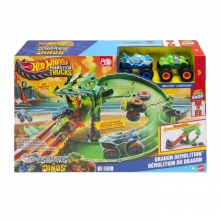 MATTEL JFR06 HOT WHEELS PISTA TIBURONES VS DINOSAURIOS DESTRUCCION