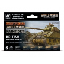 VALLEJO 70204 MODEL COLOR SET BRITISH ARMOUR & INFANTRY