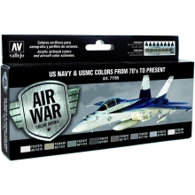 VALLEJO 71155 MODEL AIR SET US NAVY & USMC COLORS FROM 70S TO PRESENT