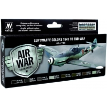 VALLEJO 71166 MODEL AIR SET LUFTWAFFE COLORS 1941 TO END - WAR