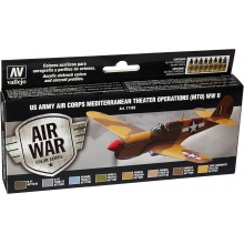 VALLEJO 71183 MODEL AIR SET US ARMY AIR CORPS MEDITERRANEAN THEATER OP ( MTO ) WWII