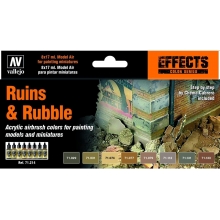 VALLEJO 71214 MODEL AIR SET RUINS & RUBBLE ( 8 )