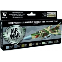 VALLEJO 71606 MODEL AIR SET SOVIET / RUSSIAN COLOURS MIG - 23 FLOGGER FROM 70S TO 90S