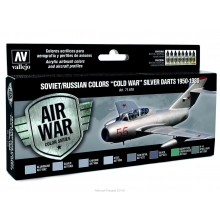 VALLEJO 71610 MODEL AIR SET SOVIET RUSSIAN COLD WAR SILVER DARTS 1950-1980
