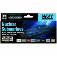 VALLEJO 71611 MODEL AIR SET NUCLEAR SUBMARINES ( 8 )