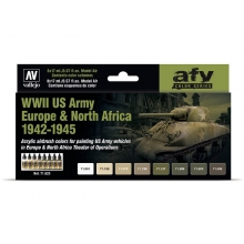 VALLEJO 71625 MODEL AIR SET WWII US ARMY EUROPE & N