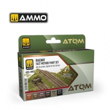 AMMO MIG JIMENEZ ATOM20853 ATOM SET DE PINTURA RAPIDA DE VIAS FERREAS