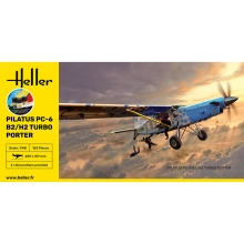 HELLER 35410 1:48 STARTER KIT PILATUS PC 6 B2 H2 TURBO PORTER