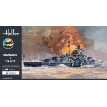 HELLER 55078 1:400 STARTER KIT TWIN SET BISMARCK + TIRPITZ