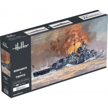 HELLER 85078 1:400 TWIN SET BISMARCK + TIRPITZ