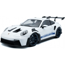 SOLIDO 1812102 1:18 PORSCHE 911 GT3 RS WHITE WITH BLUE STRIPES 2024