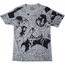 TODO POLERA ONE PIECE ACE GRIS TALLA M
