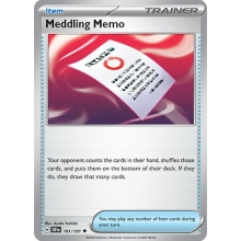 POKEMON SURGING SPARKS CARTA MEDDLING MEMO POCO COMUN