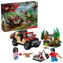 LEGO 76972 JURASSIC WORLD HUIDA EN TODOTERRENO Y RAPTOR AL ACECHO