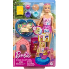 MATTEL JBF35 BARBIE FIESTA EN LA PISCINA CON PERRITOS