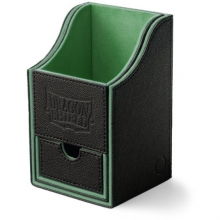 DRAGON SHIELD NEST100 DECK BOX WITH DICE HOLDER BLACK GREEN