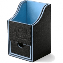DRAGON SHIELD NEST100 DECK BOX WITH DICE HOLDER BLACK BLUE