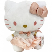 SANRIO K02473 HELLO KITTY 9.5PULG SITTING IN WHITE & PINK DRESS ( LIMITED ACCO