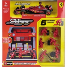 BURAGO 36862 1:43 SFR FERRARI SF - 24 PIT PASS ( 2024 ) SAINZ 55