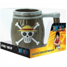 ABYSSE ABYMUG711 ONE PIECE STRAW HAT SKULL BARREL 3D MUG 12 OZ