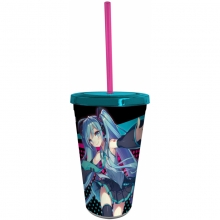 ABYSSE ABYTUM048 HATSUNE MIKU MIKU PLASTIC TUMBLERW STRAW 16 OZ