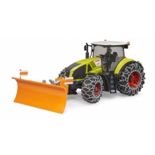 BRUDER 03018 CLAAS AXION 950 WITH SNOW CHAINS AND PLOW BLADE