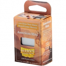 DRAGON SHIELD BOARD GAME SLEEVES CLEAR NONGLARE AMERICAN MINI 41X63 MM