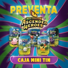 POKEMON TCG MEGA EVOLUTION ASCENDED HEROES MINI TIN ESPANOL PRE VENTA