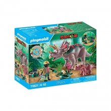 PLAYMOBIL 71821 FAMILIA DE TRICERATOPS