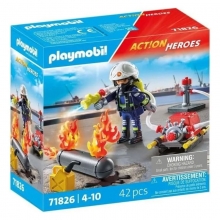 PLAYMOBIL 71826 BOMBERO CON BOMBA DE AGUA