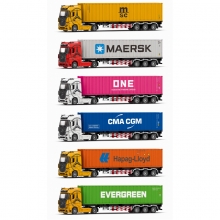 HENGTEN 53522-44 1:24 ALLOY CONTAINER TRUCK ( SLIP,LIGHT,SOUND )