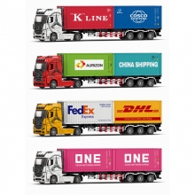 HENGTEN 53522-45 1:24 ALLOY CONTAINER TRUCK ( SLIP,LIGHT,SOUND ) 2 CONTAINERS