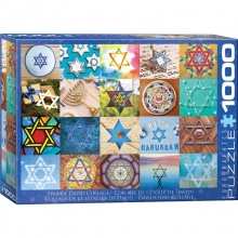 EUROGRAPHICS 6000-6104 HANUKKAH STAR OFDAVID COLLAGE 1000 PIEZAS