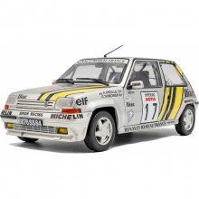SOLIDO 1810005 1:18 RENAULT 5 GT TURBO MK2 SILVER 17 A . OREILLE TOUR DE CORSE 1989