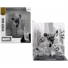 MCFARLANE 14829 MARVEL SPIDER MAN LINE ART 1:10TH SCALE COLLECTIBLE WITH SCENE SPIDER MAN 6 GOLD LABEL