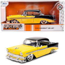 JADA 36648 1:24 BTM 56 CHEVY BEL AIR YELLOW BLACK