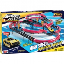 MOTORMAX 78287 B / O HIGH SPEED MEGA RACING TACK SET W 2 CARS